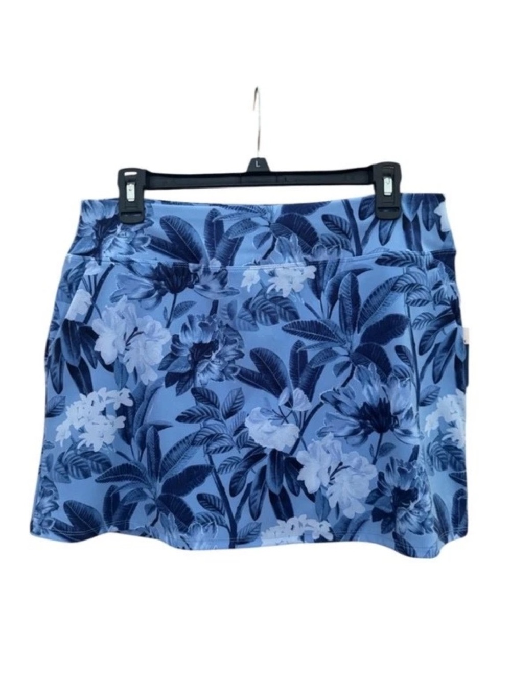 Tommy Bahama Blue Floral Skirt UPF 50 Active A Line Skort